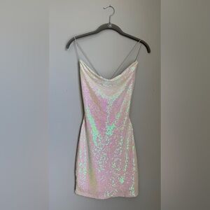 Iridescent Sequin Dress B Darlin